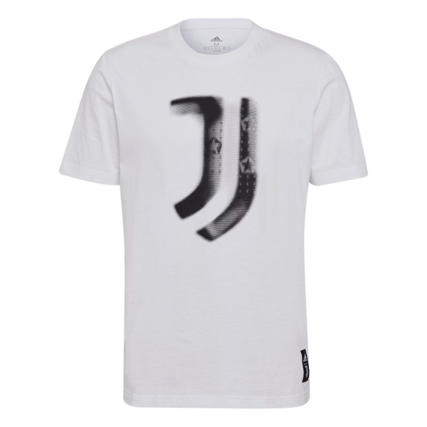 Adidas Juventus Casual T-Shirt-White/Black product image 1, provided for visual reference and product detail review