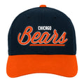 Chicago Bears Two Toned Script Pre-Curve Youth Snapback product image 1, provided for visual reference and product detail