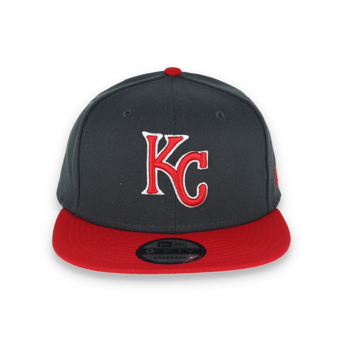 New Era Kansas Royals 2-Tone Color Pack 9Fifty Snapback Hat- Grey/Scarlet product image 2, provided for visual reference and