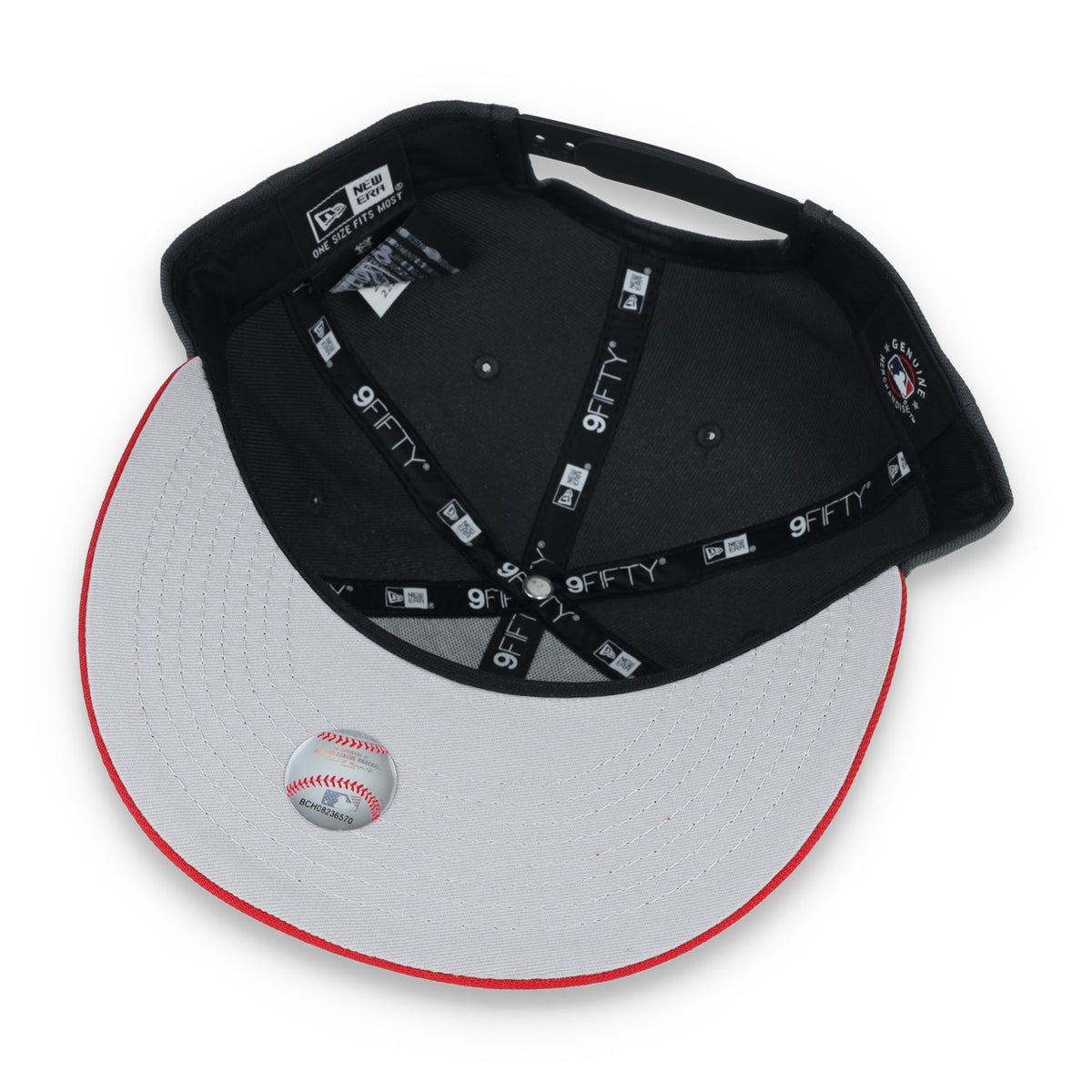 New Era Kansas Royals 2-Tone Color Pack 9Fifty Snapback Hat- Grey/Scarlet product image 7, provided for visual reference and