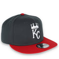 New Era Kansas Royals 2-Tone Color Pack 9Fifty Snapback Hat- Grey/Scarlet product image 1, provided for visual reference and