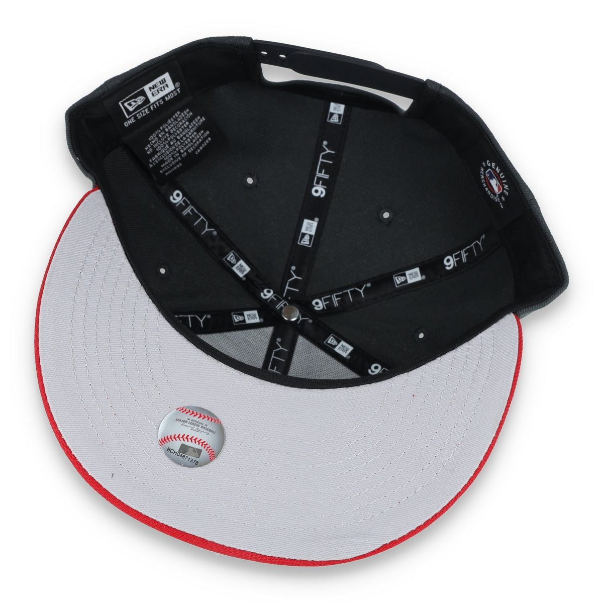 New Era Kansas Royals 2-Tone Color Pack 9Fifty Snapback Hat- Grey/Scarlet product image 7, provided for visual reference and