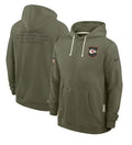 Kansas City Chiefs Nike Men 2025 Salute To Service Sideline Hoodie product image 1, provided for visual reference and
