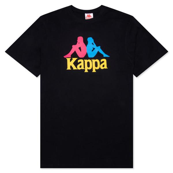 Kappa Men AUTHENTIC ESTESSI T-SHIRT - BLACK product image 2, provided for visual reference and product detail review