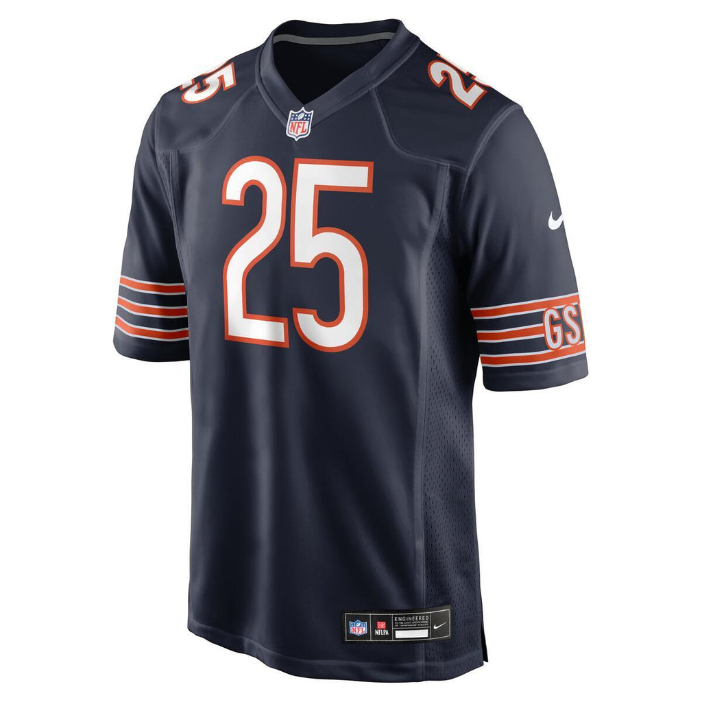 Kyle Monangai #25 Chicago Bears Nike Navy Game Jersey product image 3, provided for visual reference and product detail
