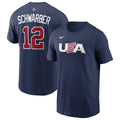 Kyle Schwarber USA World Baseball Classic 2026 Navy Nike Player T-Shirt product image 1, provided for visual reference and