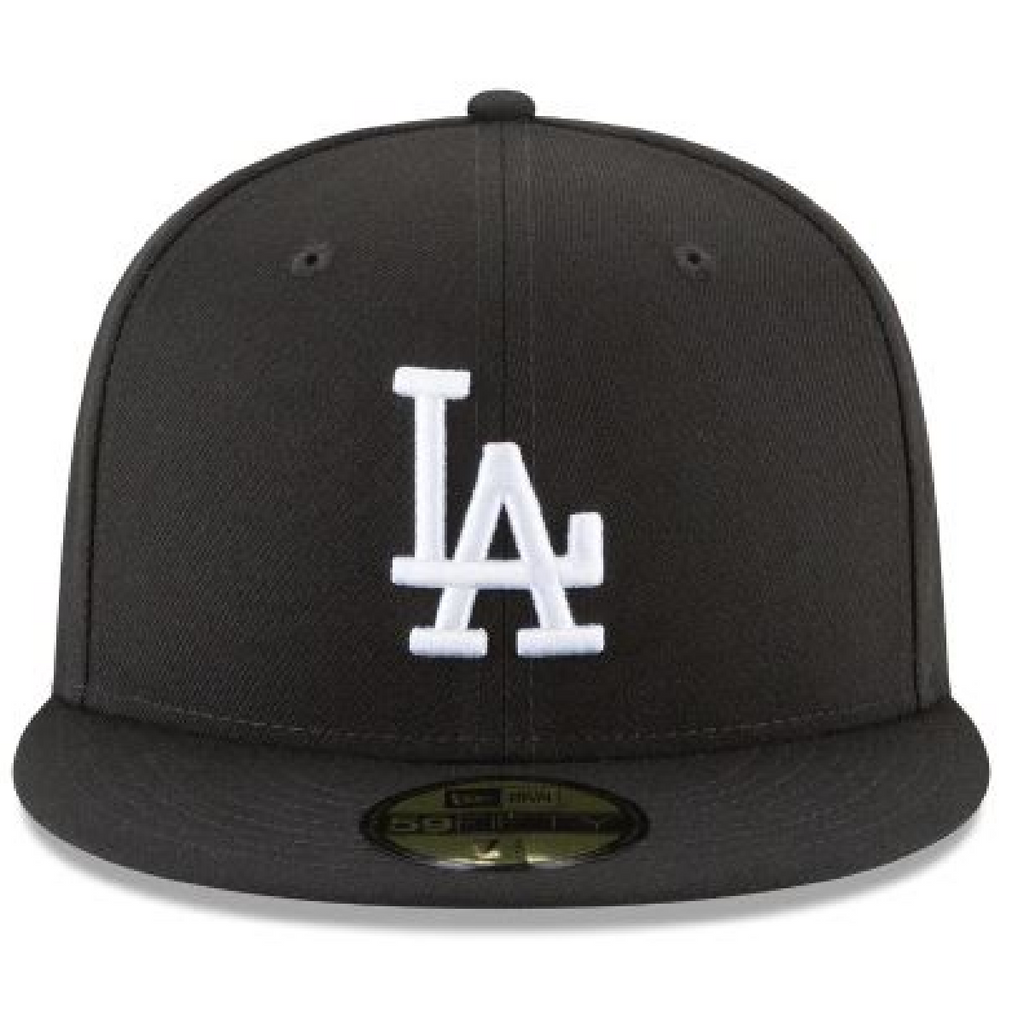 Los Angeles Dodgers NEW ERA BASIC COLLECTION FITTED 59FIFTY-BLACK AND WHITE product image 3, provided for visual reference