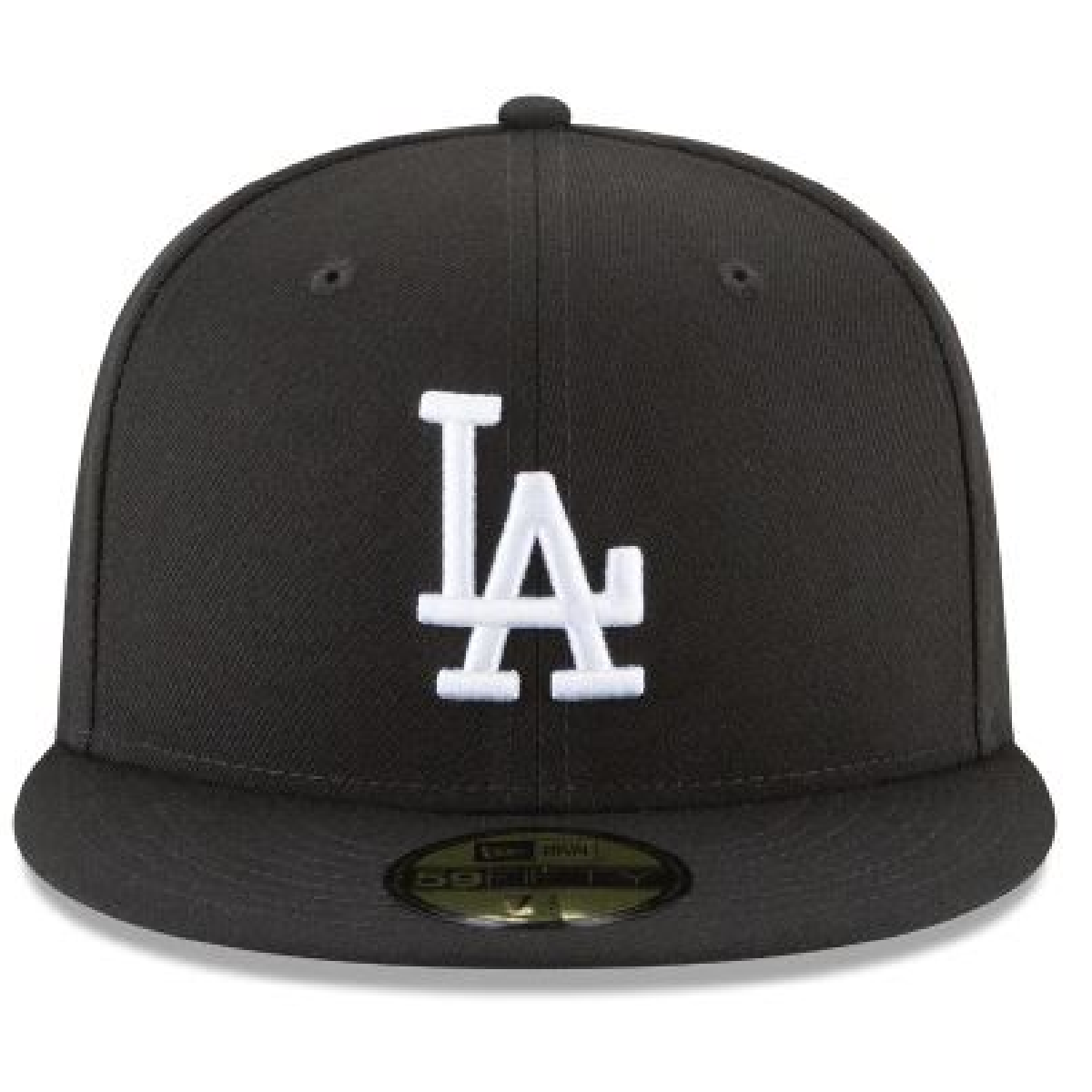 Los Angeles Dodgers NEW ERA BASIC COLLECTION FITTED 59FIFTY-BLACK AND WHITE product image 3, provided for visual reference