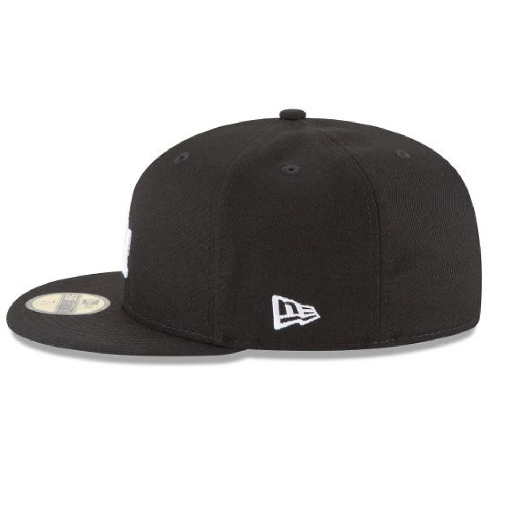 Los Angeles Dodgers NEW ERA BASIC COLLECTION FITTED 59FIFTY-BLACK AND WHITE product image 5, provided for visual reference