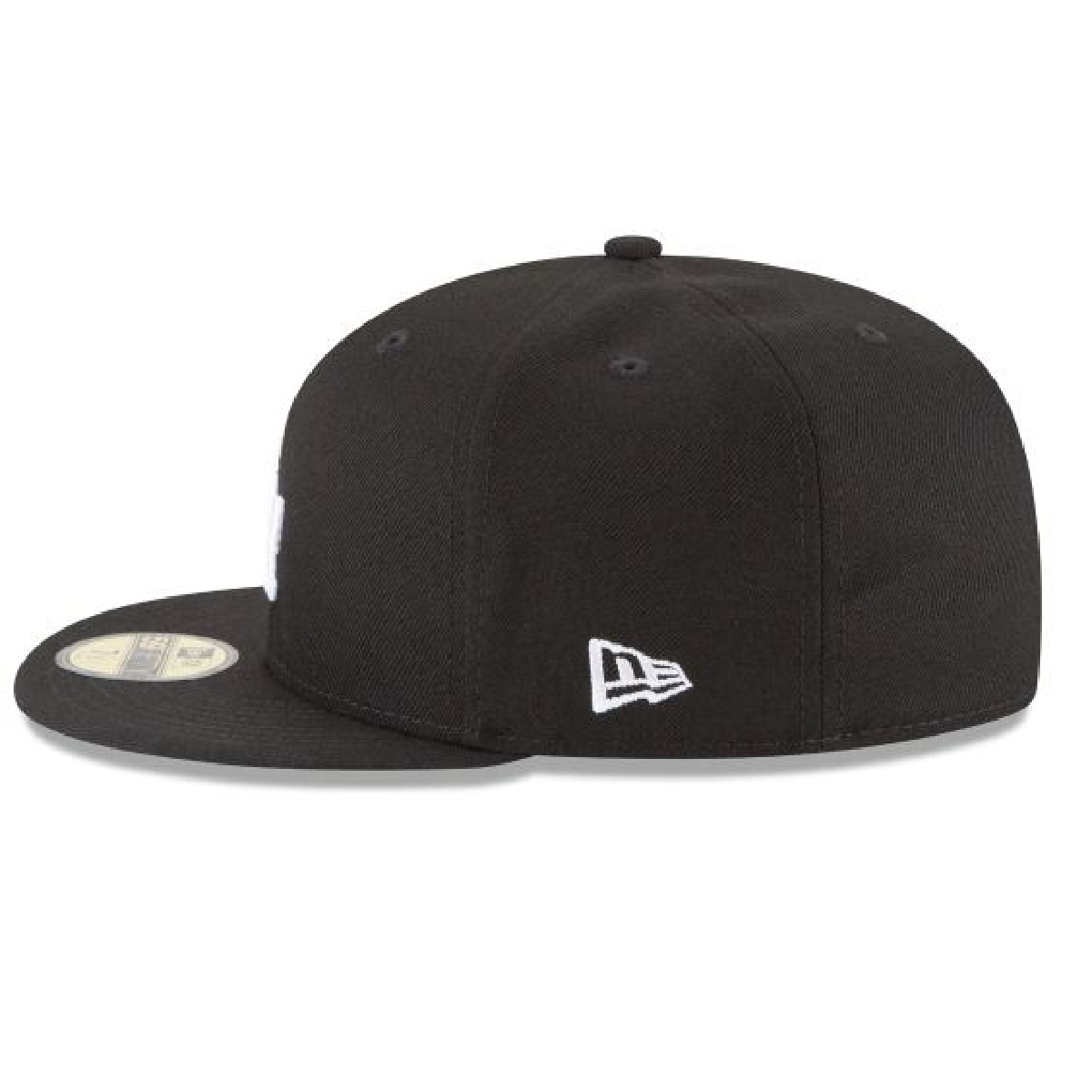Los Angeles Dodgers NEW ERA BASIC COLLECTION FITTED 59FIFTY-BLACK AND WHITE product image 5, provided for visual reference