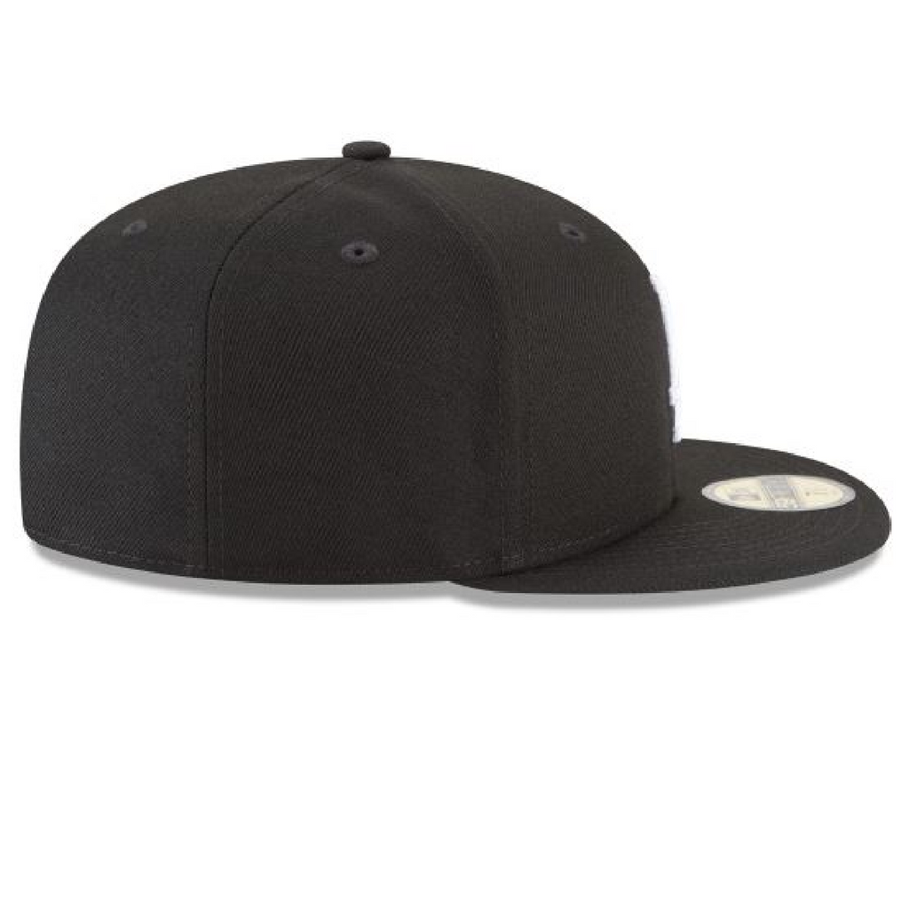 Los Angeles Dodgers NEW ERA BASIC COLLECTION FITTED 59FIFTY-BLACK AND WHITE product image 4, provided for visual reference