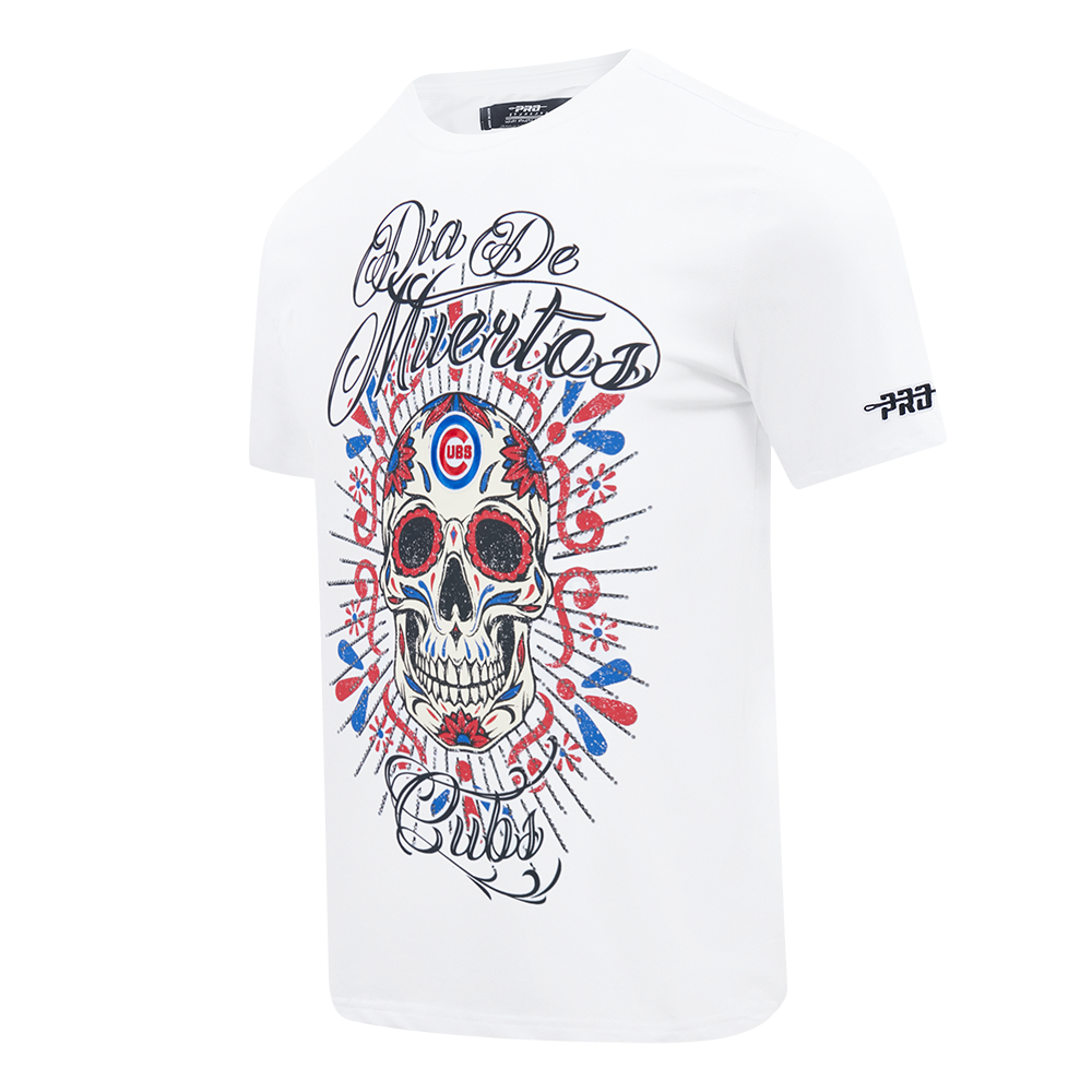 Chicago Cubs Pro Standard White Dia De Muertos Eternal Skull T-Shirt product image 2, provided for visual reference and