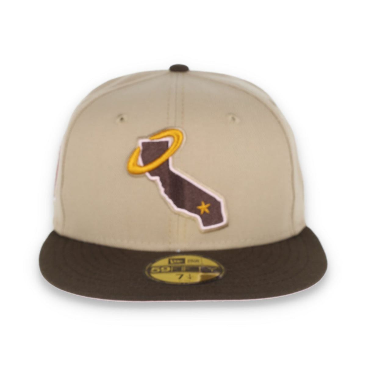 New Era California Angels 25TH ANNIVERSARY 59FIFTY FITTED HAT-CAMEL/BURNT WOOD product image 2, provided for visual
