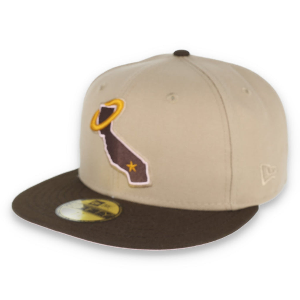 New Era California Angels 25TH ANNIVERSARY 59FIFTY FITTED HAT-CAMEL/BURNT WOOD product image 3, provided for visual