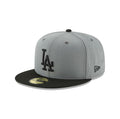 Los Angeles Dodger Basic Collection 59Fifty -Grey/Black product image 1, provided for visual reference and product detail