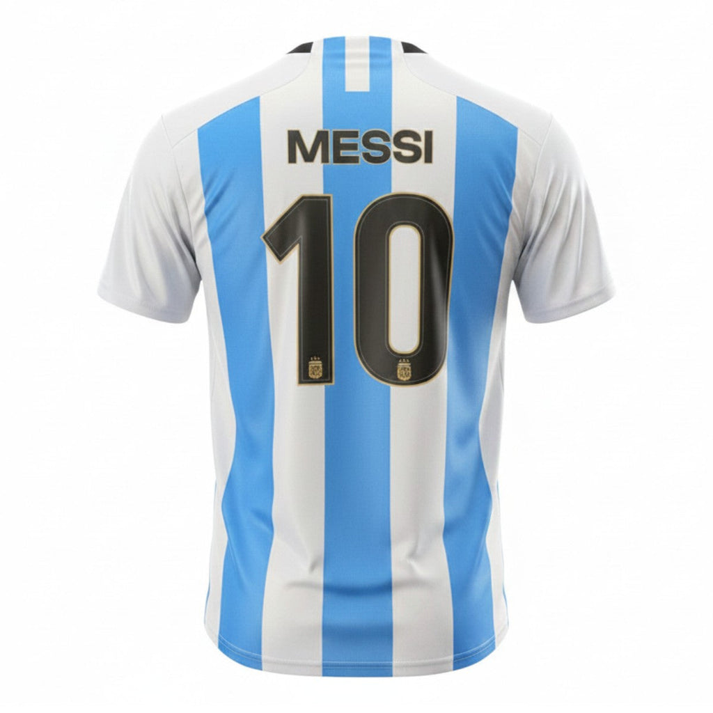 Lionel Messi FIFA World Cup 2026 Argentina Striped Game Day Poly Shirt product image 2, provided for visual reference and