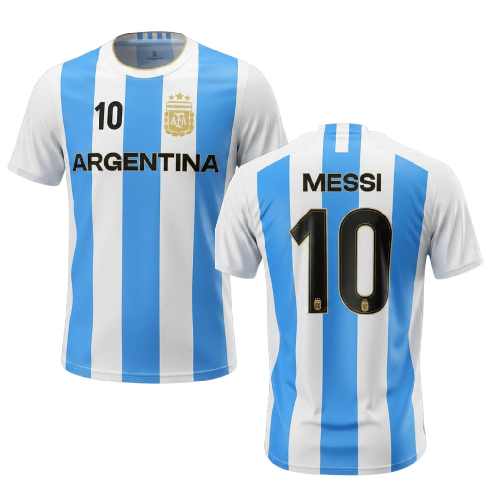 Lionel Messi FIFA World Cup 2026 Argentina Striped Game Day Poly Shirt product image 1, provided for visual reference and