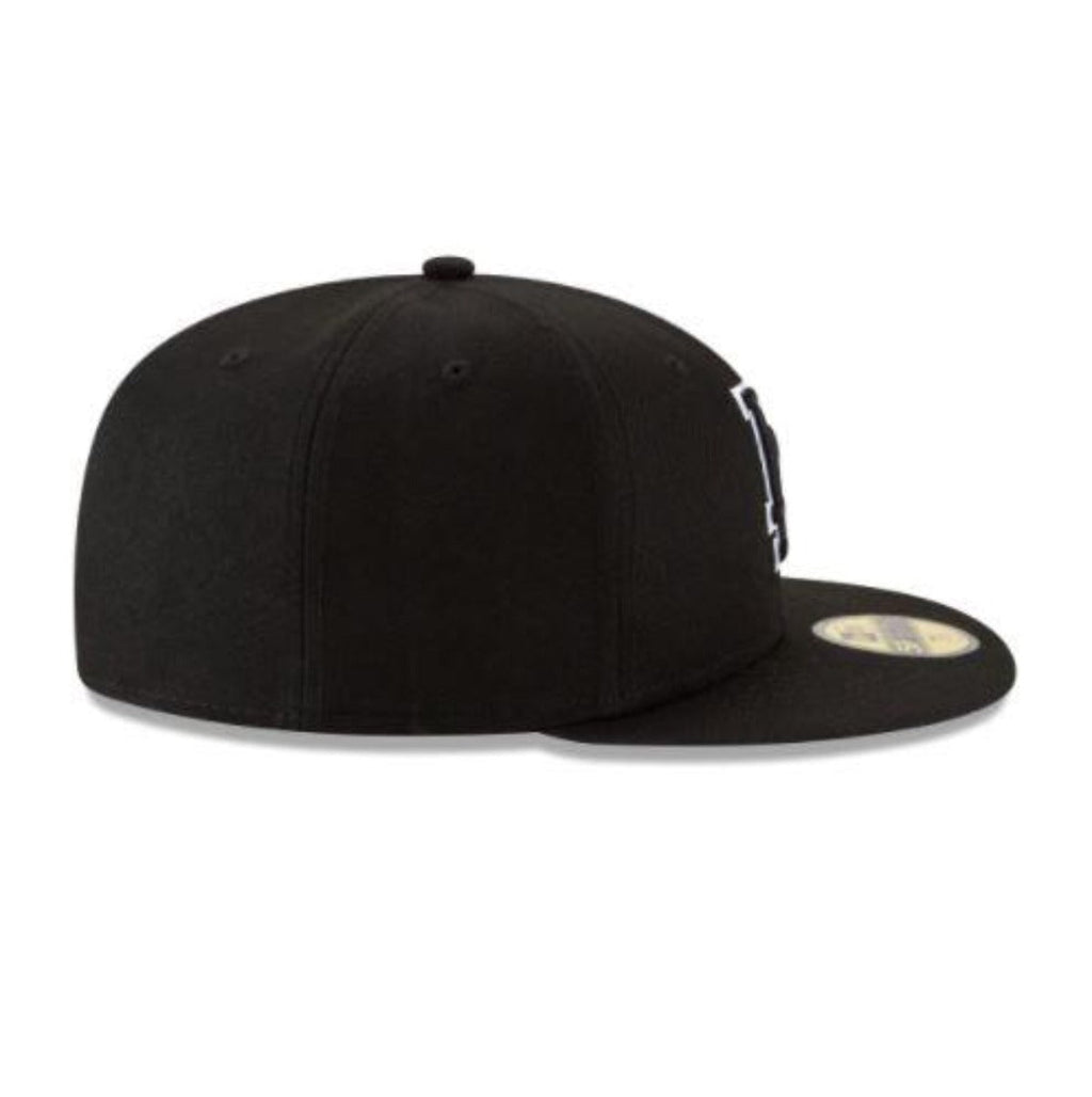 Los Angeles Dodgers NEW ERA BASIC COLLECTION BLACK OUTLINE FITTED 59FIFTY-BLACK AND WHITE product image 5, provided for