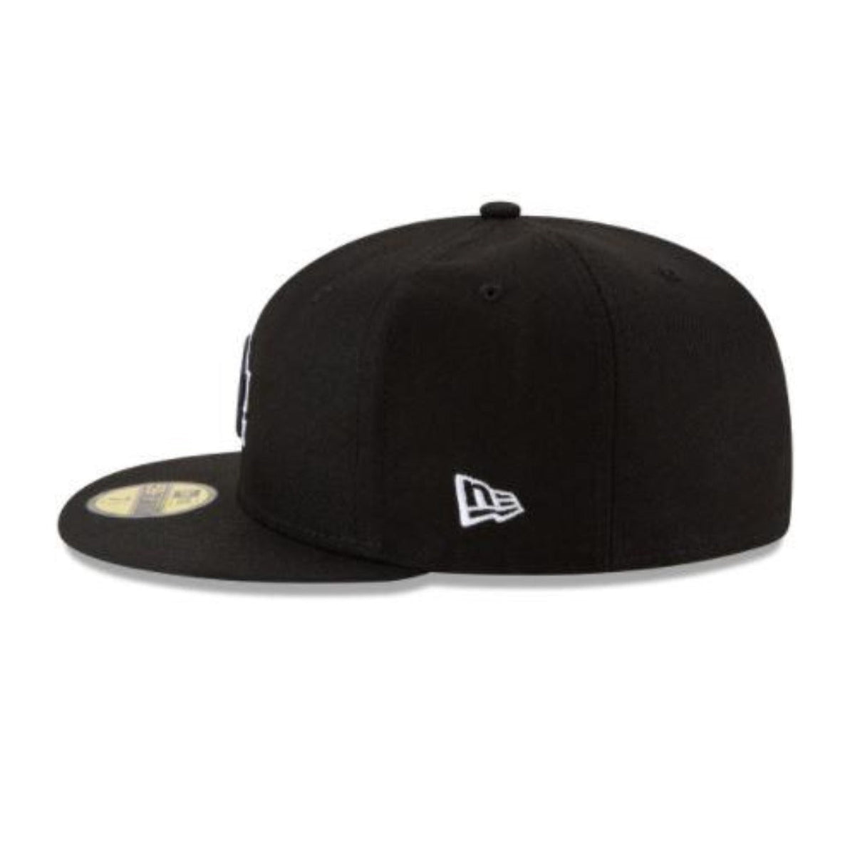 Los Angeles Dodgers NEW ERA BASIC COLLECTION BLACK OUTLINE FITTED 59FIFTY-BLACK AND WHITE product image 4, provided for