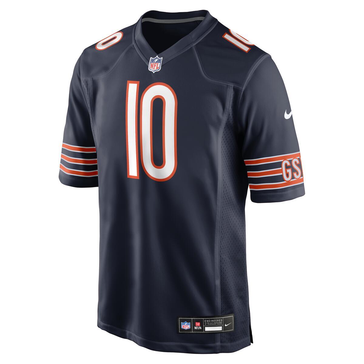 Luther Burden III Chicago Bears Nike Men Navy Game Jersey product image 3, provided for visual reference and product detail