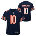Luther Burden III #10 Chicago Bears Nike Youth Navy Game Jersey product image 1, provided for visual reference and product