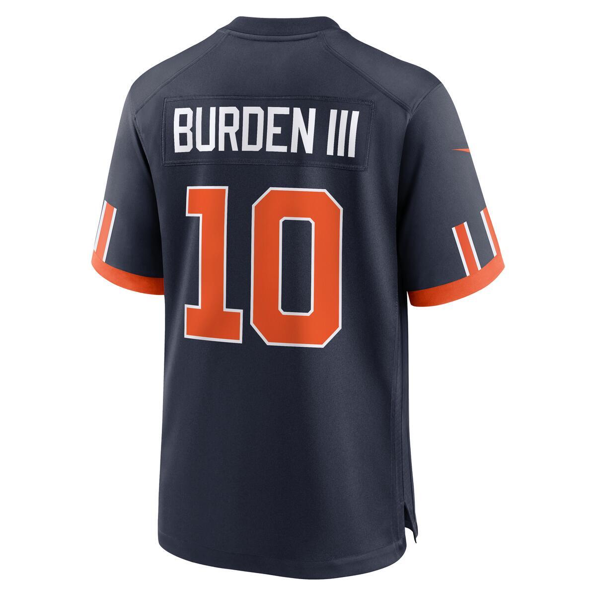 Luther Burden III #10 Chicago Bears Rivalry Nike Game Jersey product image 2, provided for visual reference and product