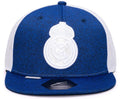 FI COLLECTION REAL MADRID DRIBBLING Snapback HAT-NAVY/WHITE product image 1, provided for visual reference and product