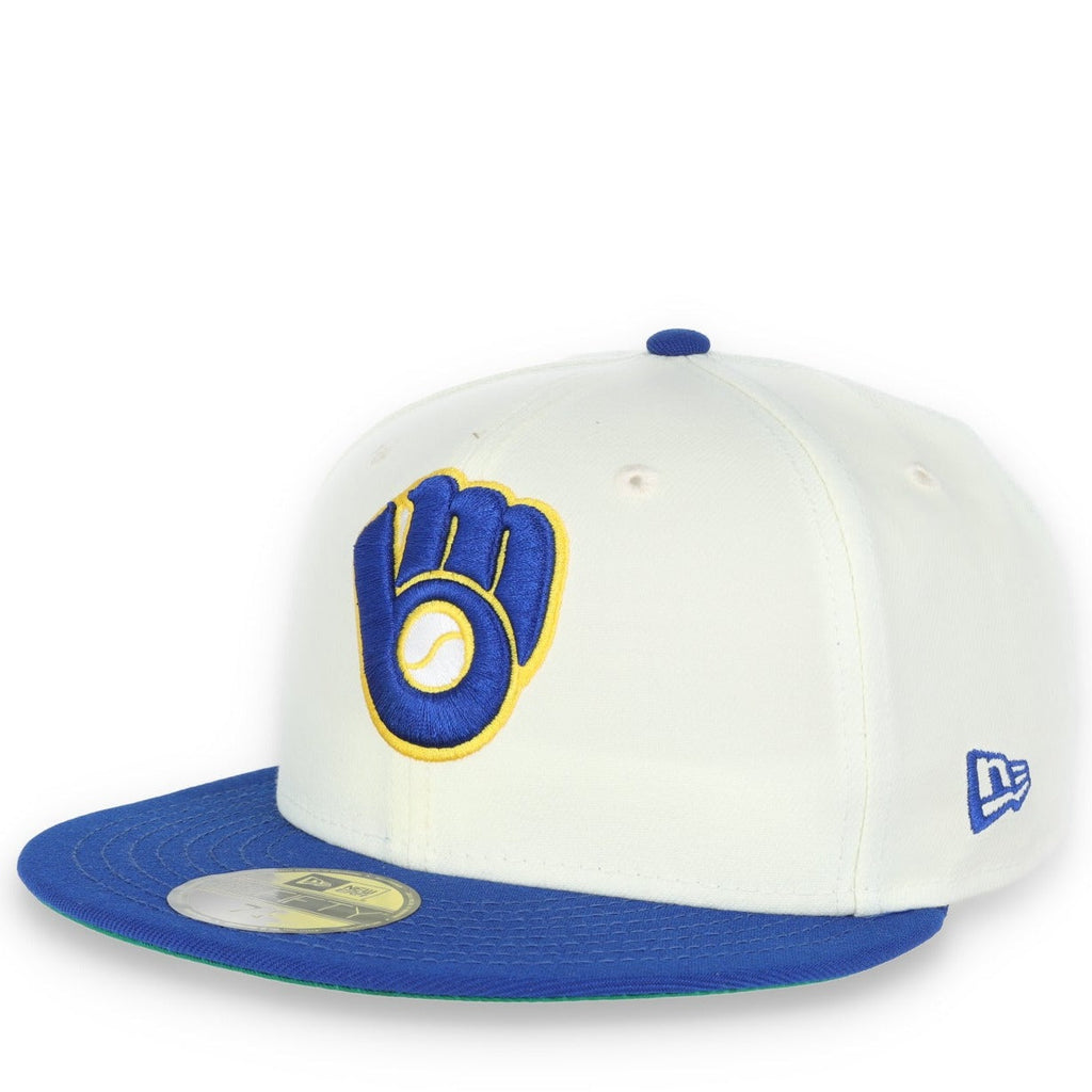 New Era Milwaukee Brewers 1982 World Series Patch 59FIFTY Fitted Ivory Hat product image 2, provided for visual reference