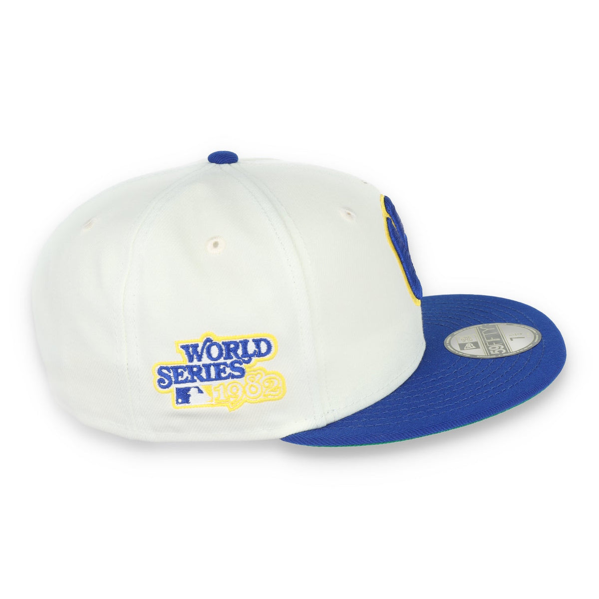 New Era Milwaukee Brewers 1982 World Series Patch 59FIFTY Fitted Ivory Hat product image 4, provided for visual reference