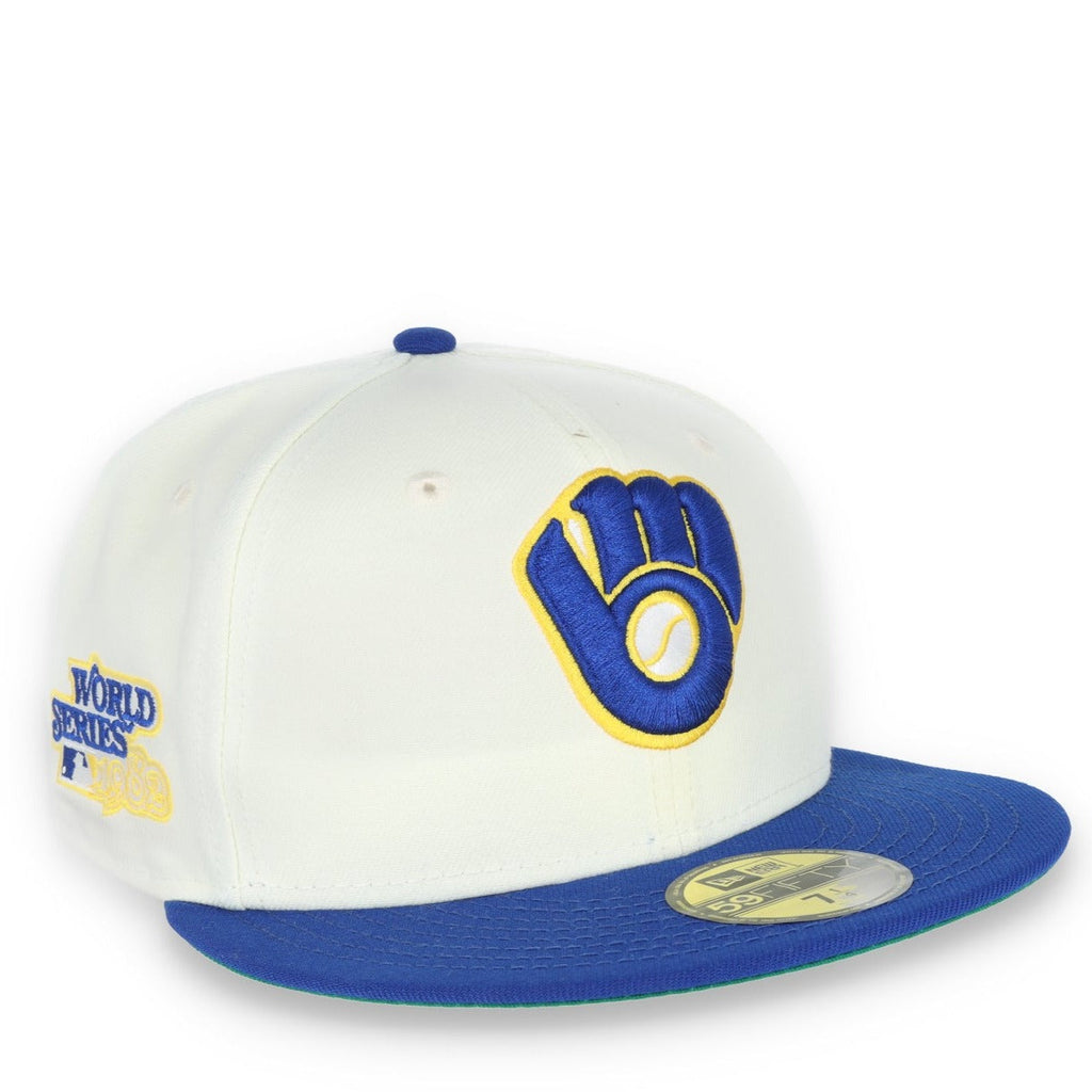New Era Milwaukee Brewers 1982 World Series Patch 59FIFTY Fitted Ivory Hat product image 1, provided for visual reference
