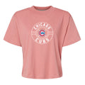 Chicago Cubs Soft as a Grape Women Pink Alt 2 Logo Soft Crop Top product image 1, provided for visual reference and product