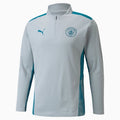 Puma Manchester City 1/4 Zip Drill Top-Quarry-Ocean Depths product image 1, provided for visual reference and product detail