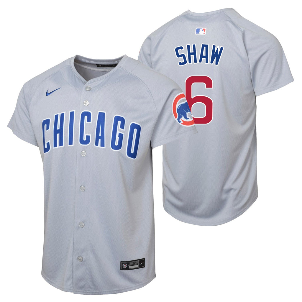 Matt Shaw Chicago Cubs Nike Youth Road Grey Limited Jersey product image 1, provided for visual reference and product detail