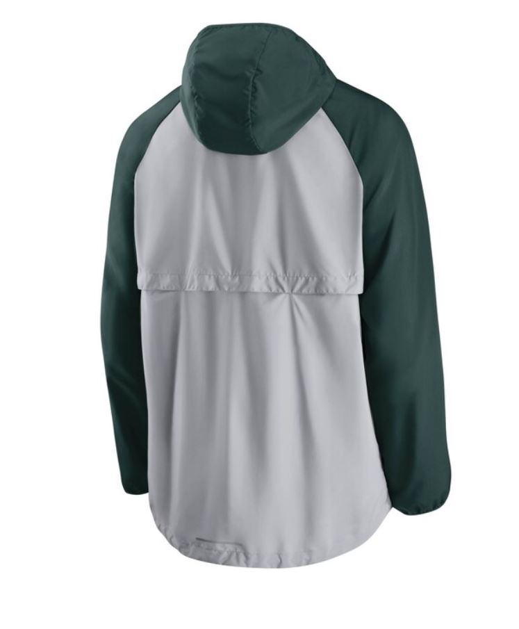 Nike Oakland Athletics Mesh Logo Essential Full-Zip Hoodie Jacket - GREY/GREEN for Men product image 2, provided for visual