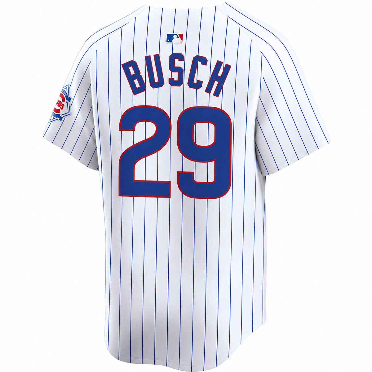 Michael Busch Chicago Cubs Nike Youth 150th Anniversary Homerun Pinstripe Jersey product image 2, provided for visual