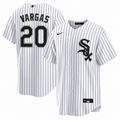 Miguel Vargas Chicago White Sox Nike Men Home White Pinstripe Jersey product image 1, provided for visual reference and