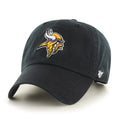 Minnesota Vikings '47 Clean Up Black Adjustable Hat product image 1, provided for visual reference and product detail review