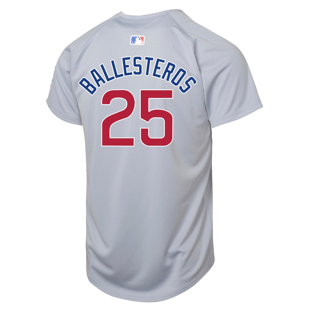 Moises Ballesteros Chicago Cubs Nike Youth Road Grey Limited Jersey product image 2, provided for visual reference and