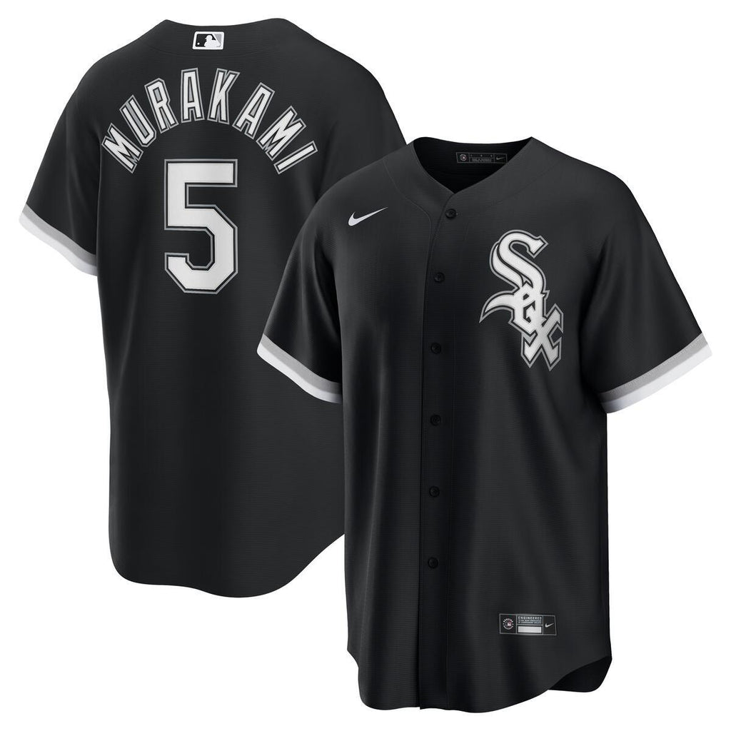 Munetaka Murakami Chicago White Sox Nike Men Black Alternate Replica Jersey product image 1, provided for visual reference