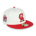 New Era California Angeles 35th Anniversary Patch 59FIFTY Fitted Ivory Hat product image 1, provided for visual reference