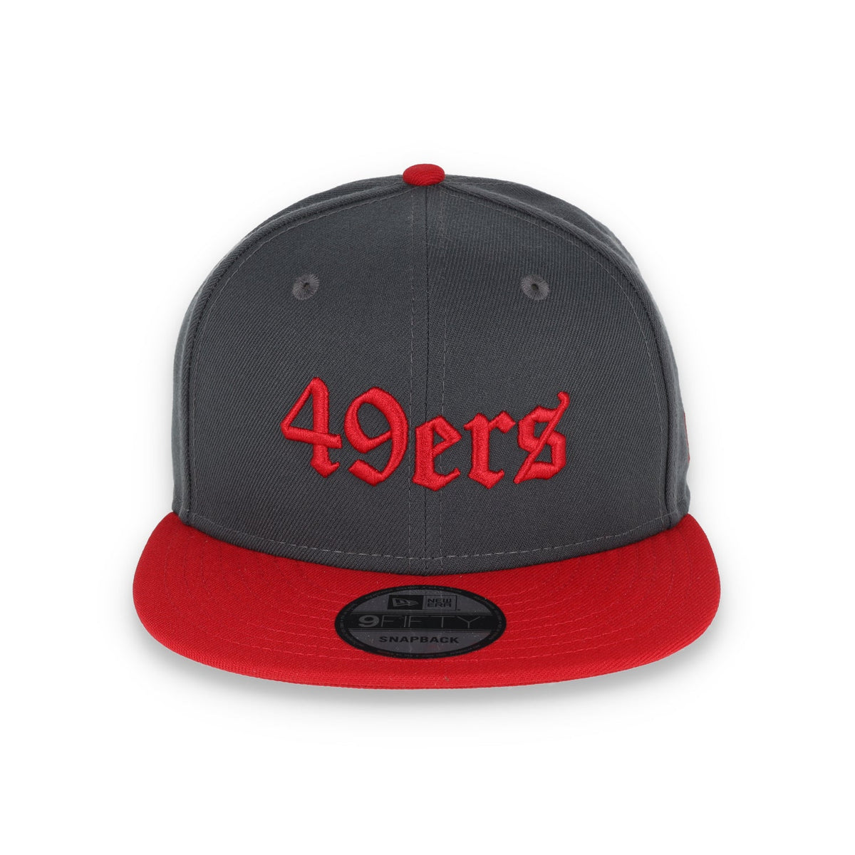 NEW ERA SAN FRANCISCO 49ERS GOTHIC SCRIPT NEW ERA 9FIFTY Snapback-GREY/RED product image 1, provided for visual reference