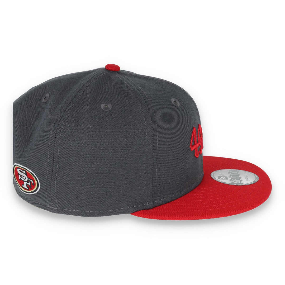 NEW ERA SAN FRANCISCO 49ERS GOTHIC SCRIPT NEW ERA 9FIFTY Snapback-GREY/RED product image 5, provided for visual reference