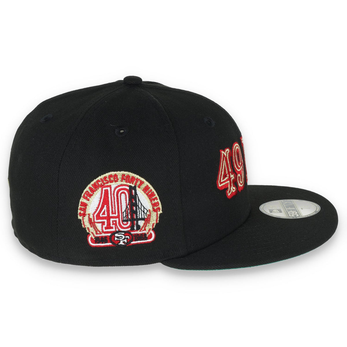 New Era San Francisco 49Ers 40Th Anniversary Side Patch Script 59Fifty Fitted Hat product image 6, provided for visual