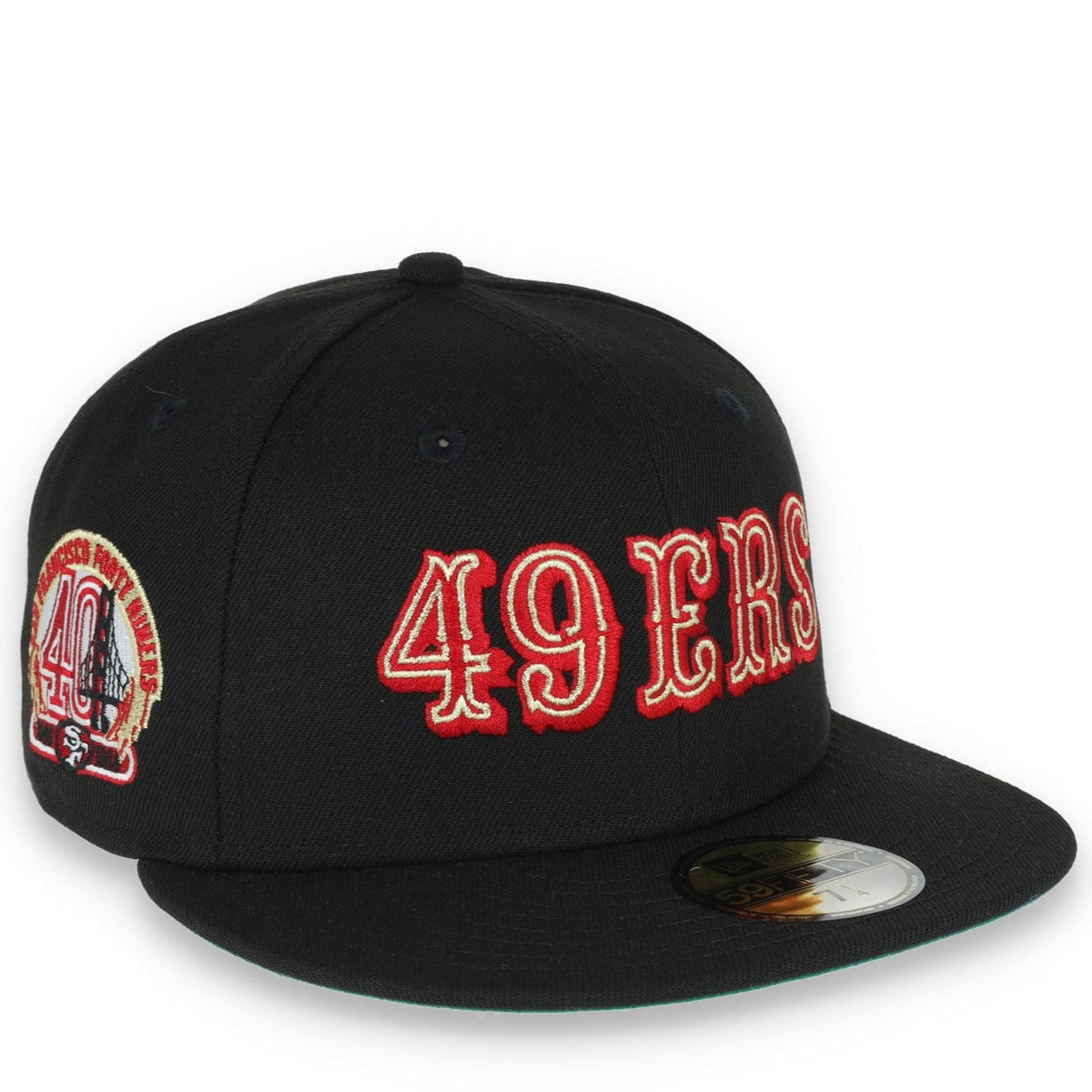 New Era San Francisco 49Ers 40Th Anniversary Side Patch Script 59Fifty Fitted Hat product image 1, provided for visual