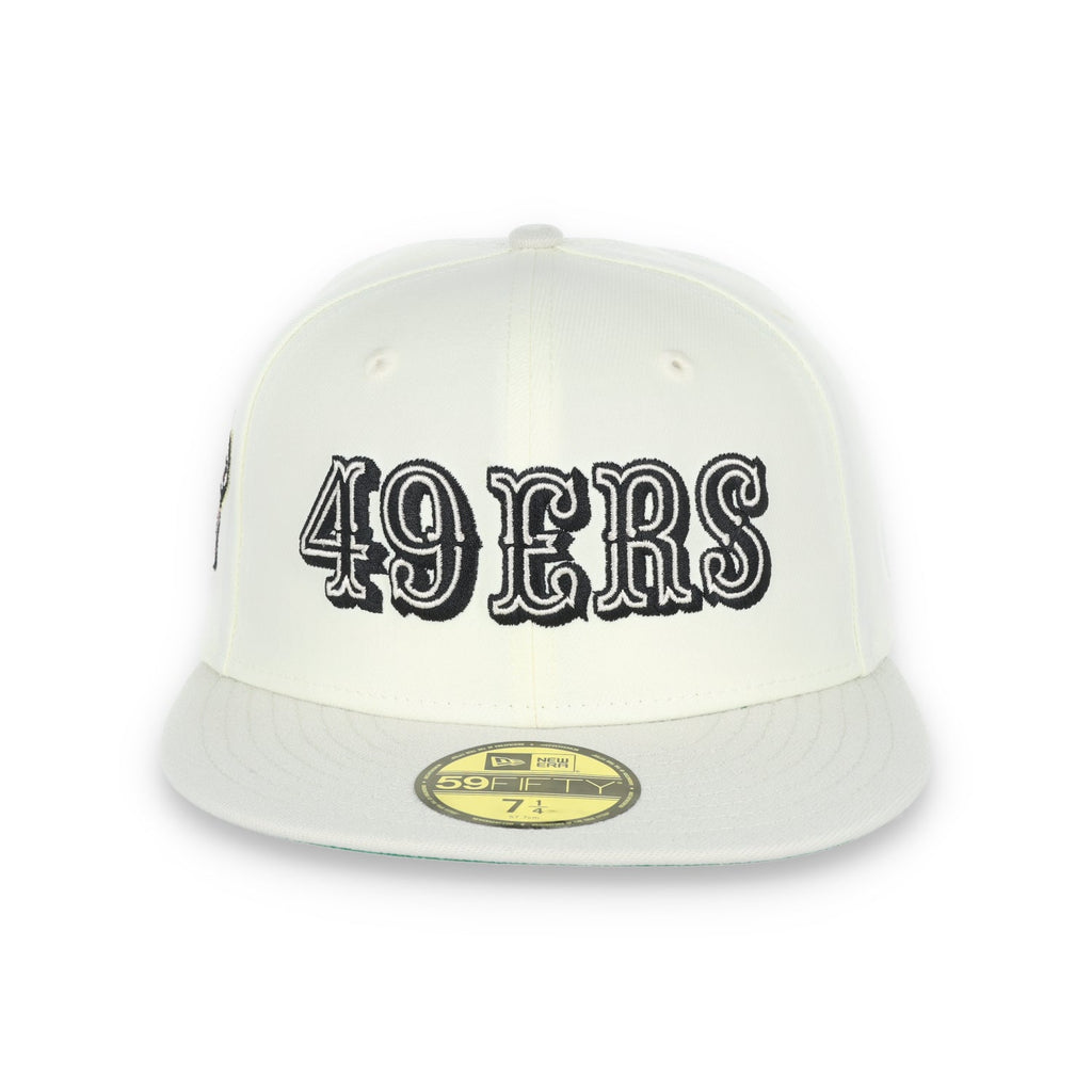 New Era San Francisco 49Ers 75Th Anniversary Side Patch Script 59Fifty Fitted Hat-Chrome product image 2, provided for
