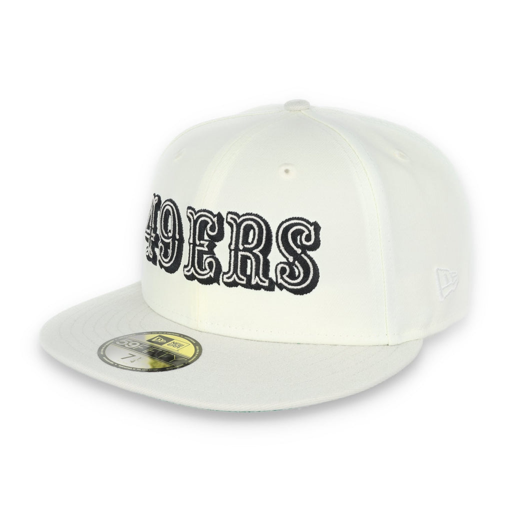 New Era San Francisco 49Ers 75Th Anniversary Side Patch Script 59Fifty Fitted Hat-Chrome product image 3, provided for