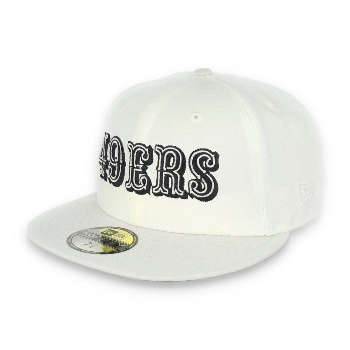 New Era San Francisco 49Ers 75Th Anniversary Side Patch Script 59Fifty Fitted Hat-Chrome product image 3, provided for