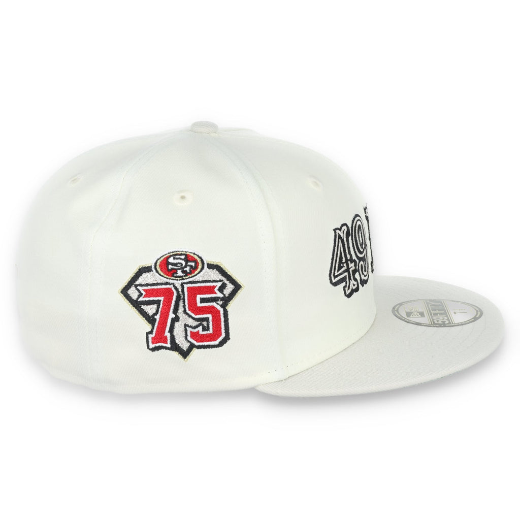 New Era San Francisco 49Ers 75Th Anniversary Side Patch Script 59Fifty Fitted Hat-Chrome product image 6, provided for