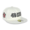 New Era San Francisco 49Ers 75Th Anniversary Side Patch Script 59Fifty Fitted Hat-Chrome product image 1, provided for