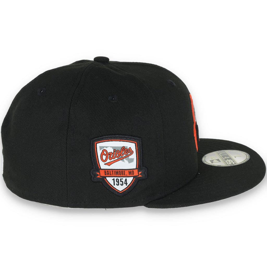 New Era Baltimore Orioles City Side Patch 59Fifty Fitted Hat product image 3, provided for visual reference and product